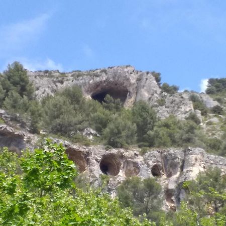 Maison Au Coeur De Fontaine De Vaucluse, Nichee Sur Le Rocher Et Surplombant La Sorgue Buitenkant foto